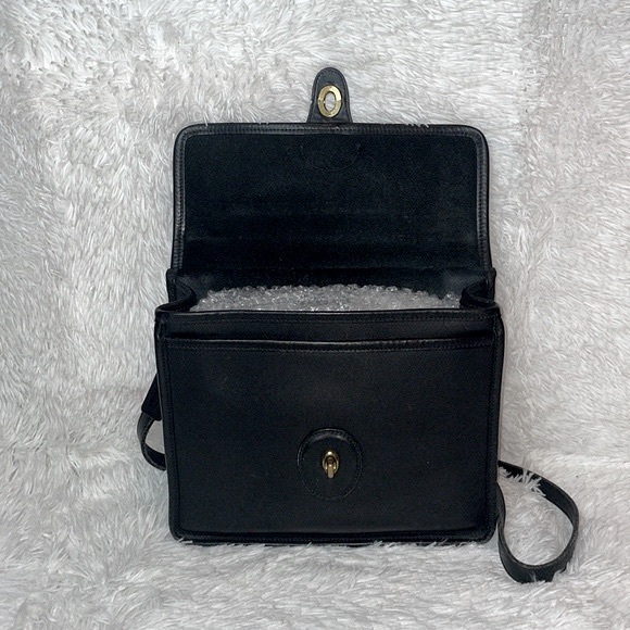 Coach Vintage Willis Unisex Leather Messenger Crossbody Shoulder Bag 9927 Black - Picture 13 of 17